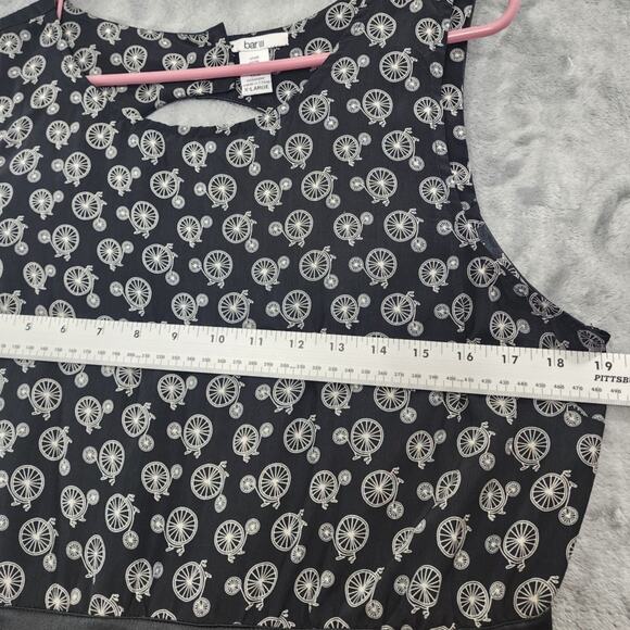 Bar lll Dress Womens XL Black Sleeveless Fit & Flare Chiffon Back Cutout Bicycle - Picture 8 of 11